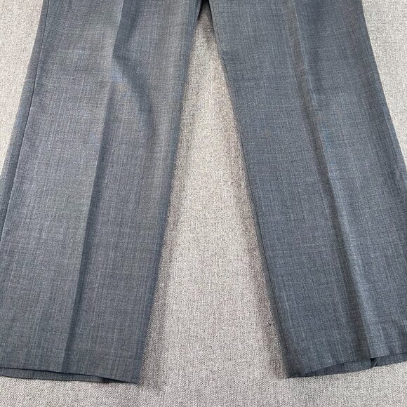 Haggar Pleated Wool Blend Dress Pants Men's 36 x 32 Gray Business Office - Picture 4 of 13